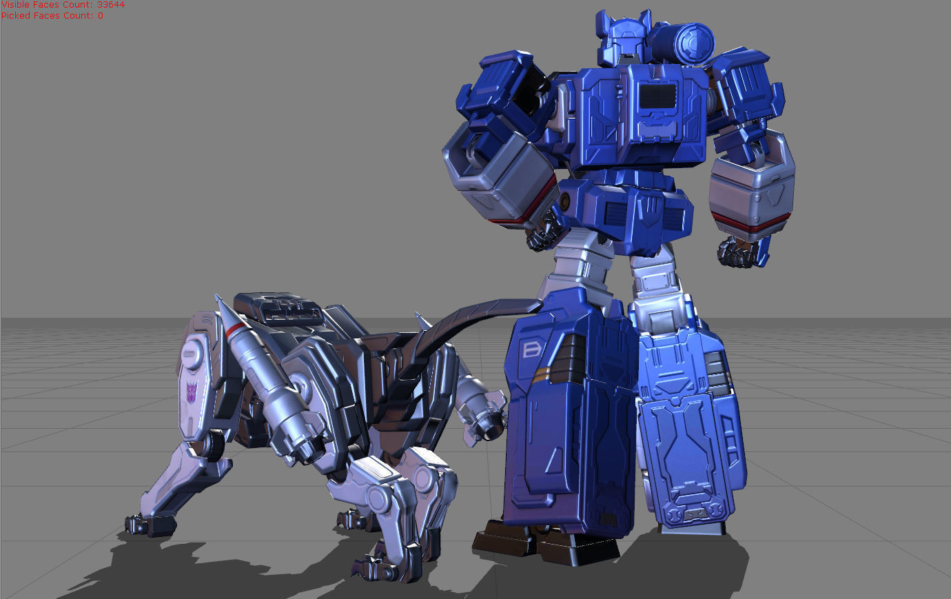 Popol and Kupa Soundwave and Ravage Low-poly 3D model_3