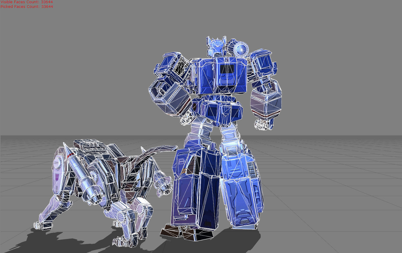 Popol and Kupa Soundwave and Ravage Low-poly 3D model_7