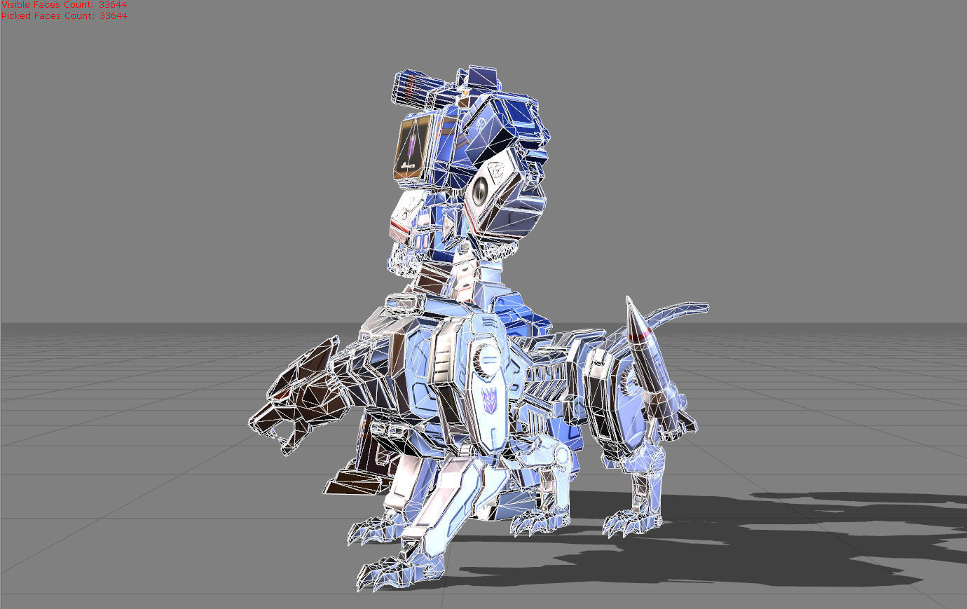 Popol and Kupa Soundwave and Ravage Low-poly 3D model_6