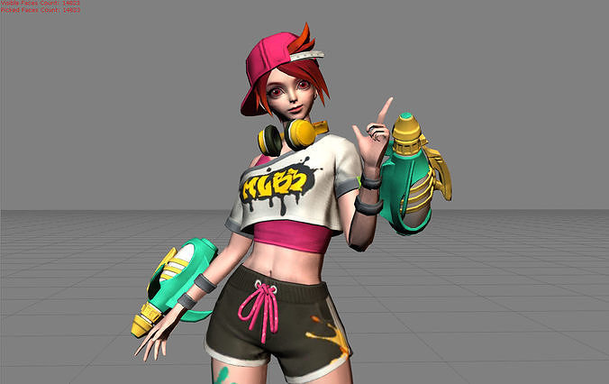 Wanwan Teen Pop Low-poly 3D model