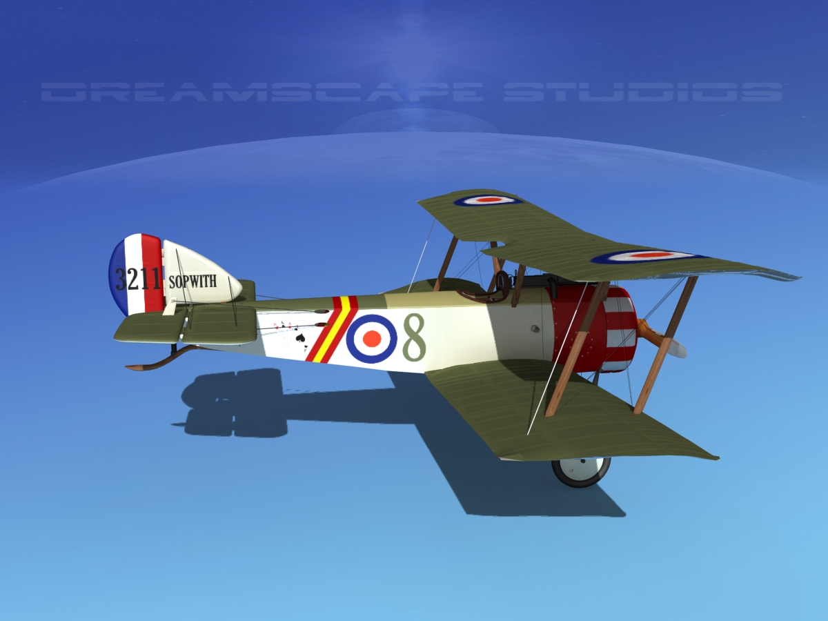 Sopwith Pup Fighter 3D model_7