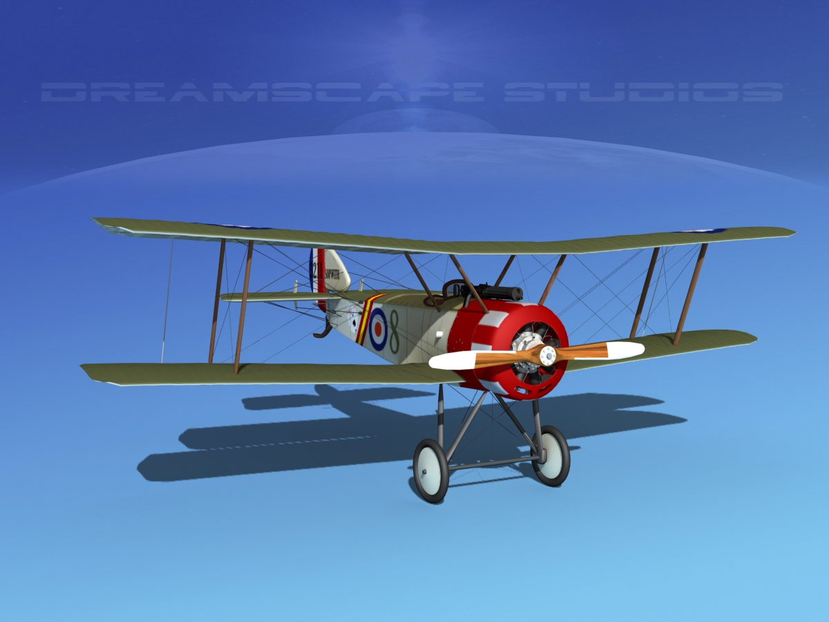 Sopwith Pup Fighter 3D model_5