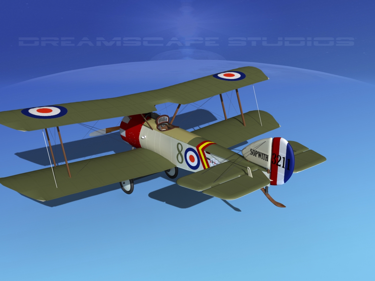 Sopwith Pup Fighter 3D model_10