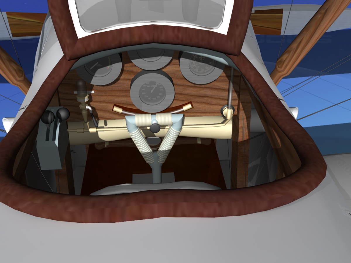 Sopwith Pup Fighter 3D model_1