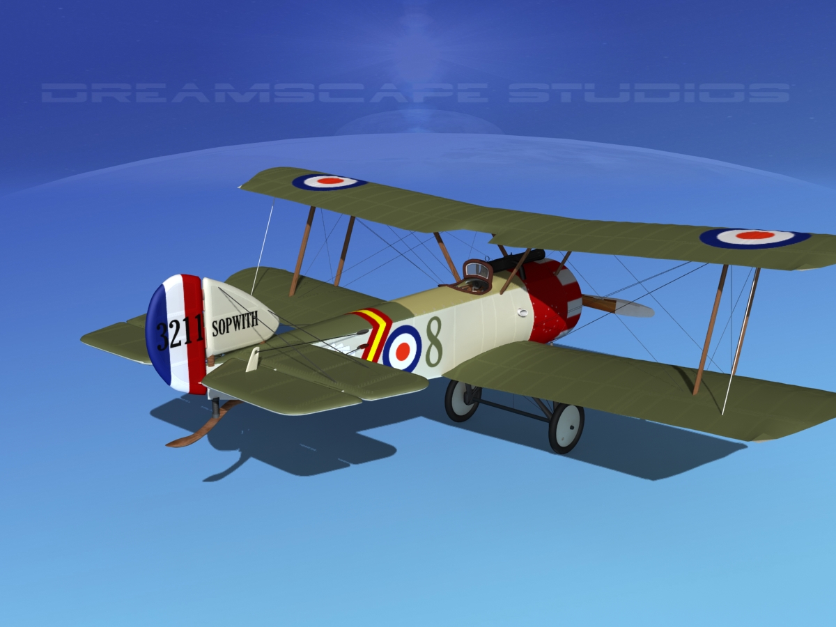 Sopwith Pup Fighter 3D model_8