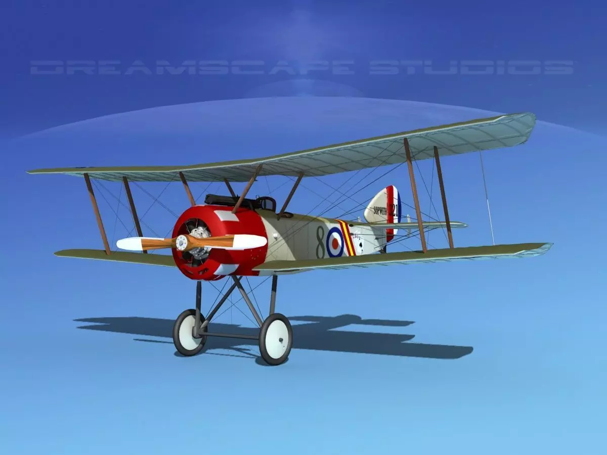 Sopwith Pup Fighter 3D model_0