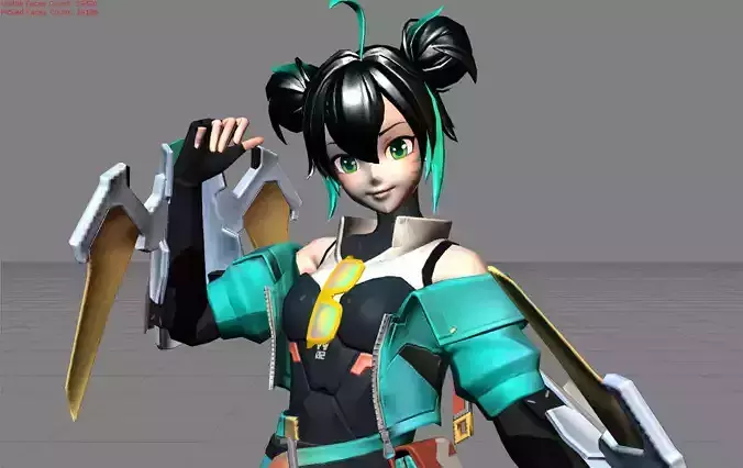 Wanwan M World Skin Low-poly 3D model