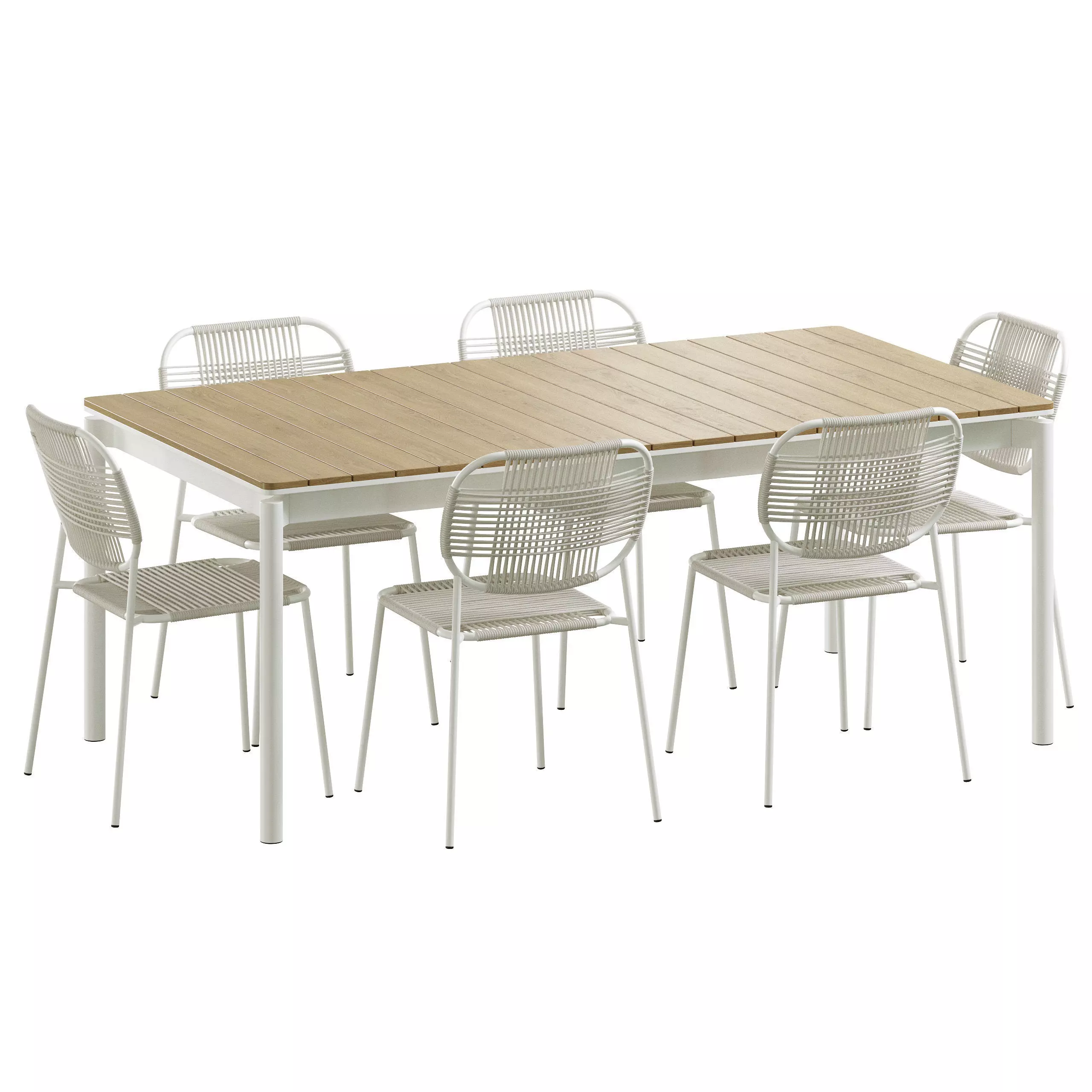 Oudoor Garden Dining Set Kave Home Talaier Canyelles 3D model