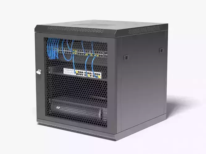 Wall Mount Network Cabinet 3D model
