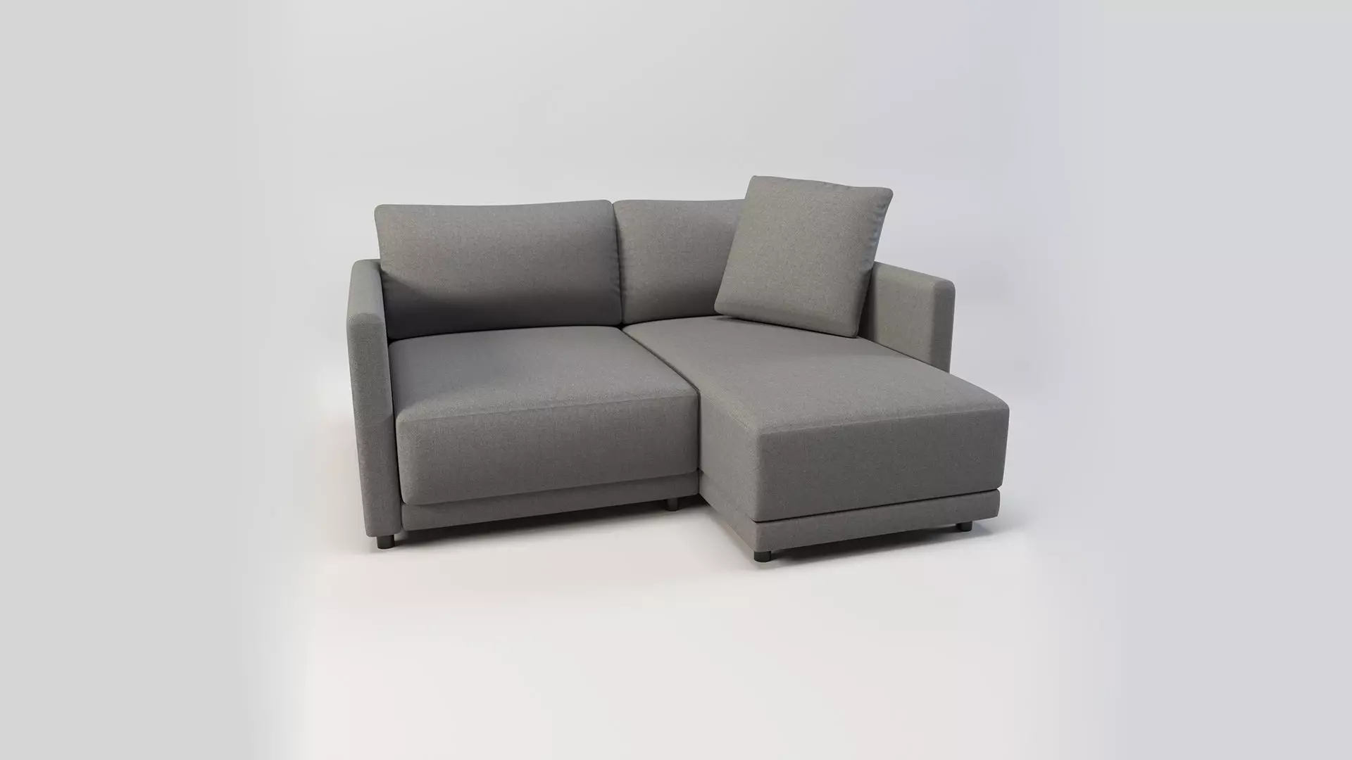 Gather arm wide chaise sectional sofa Free low-poly 3D model