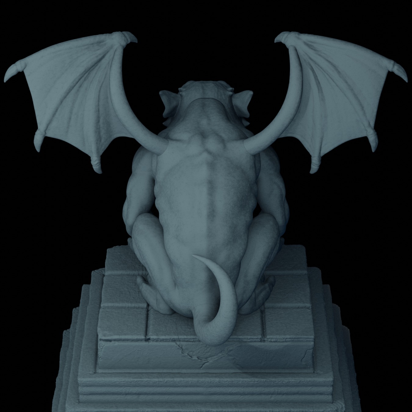 Gargoyle Statue  3D print model_6