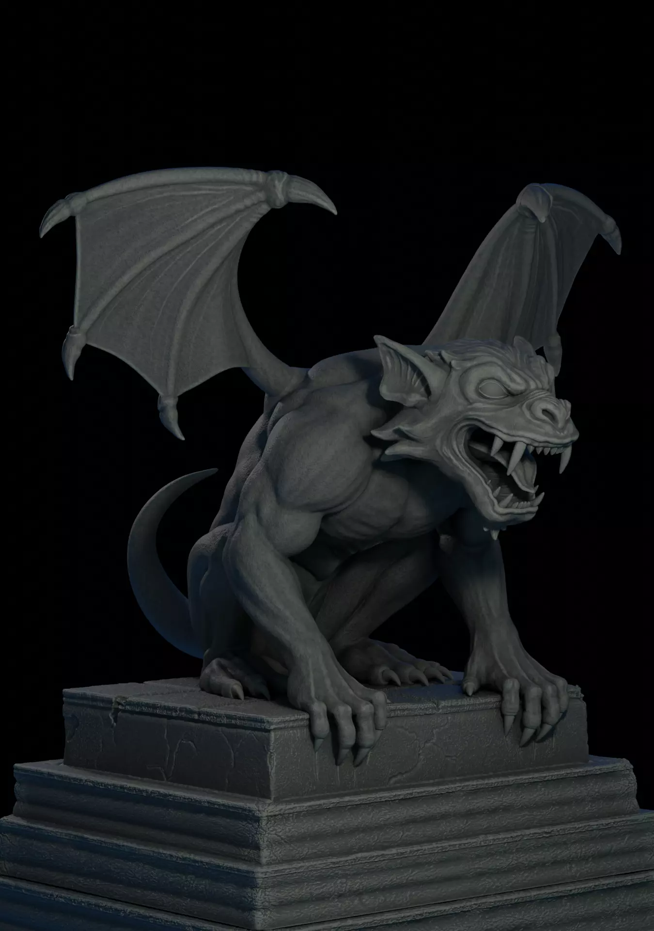 Gargoyle Statue  3D print model_0