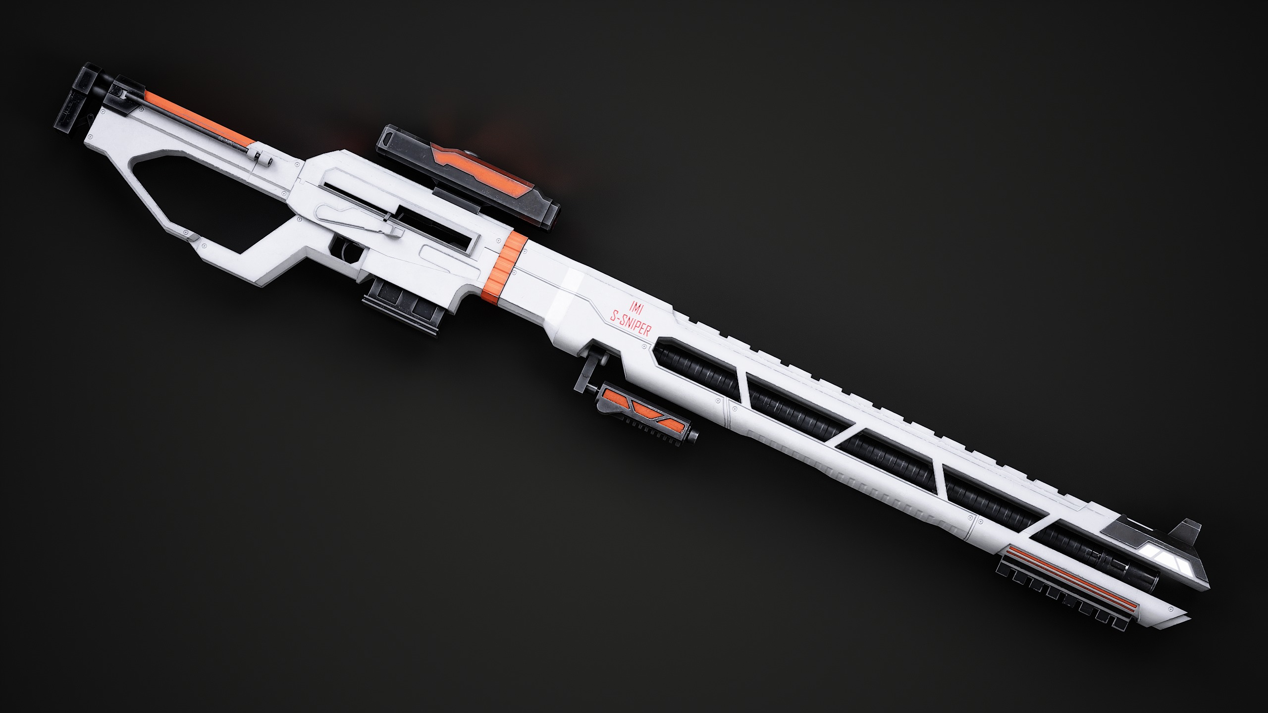 Convertable Sci-fi Guns IMI Galil Low-poly 3D model_17