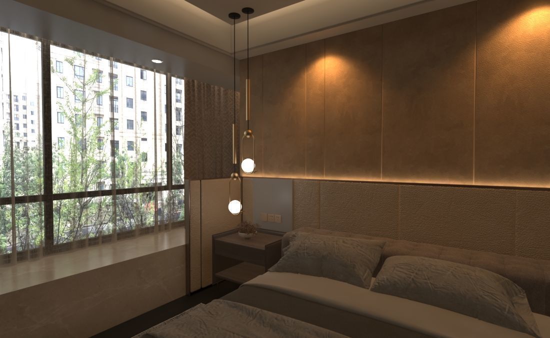 Luxurious 3D Bedroom Design 3D model_4