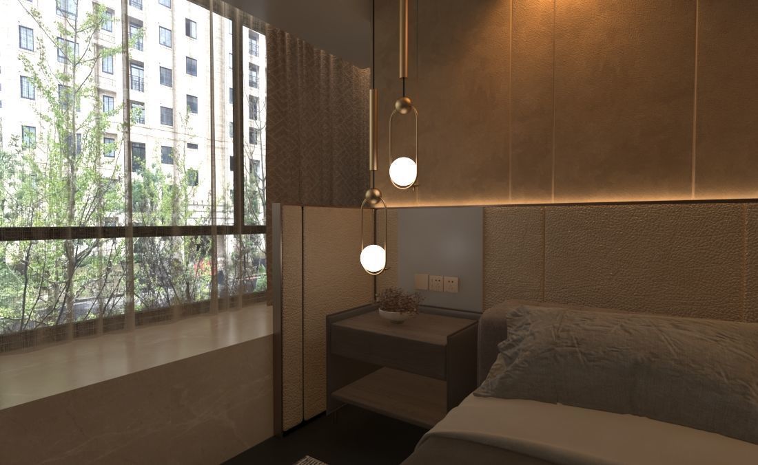 Luxurious 3D Bedroom Design 3D model_6