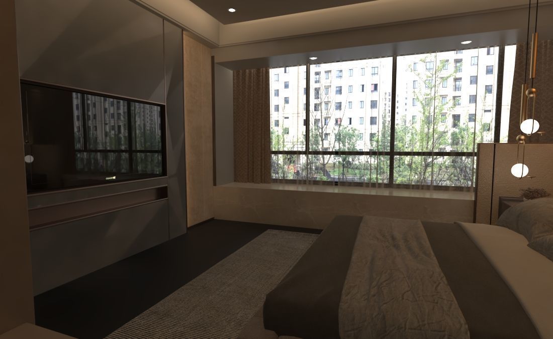 Luxurious 3D Bedroom Design 3D model_14