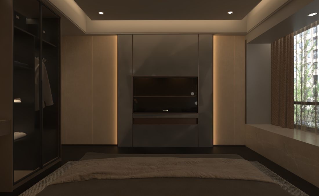Luxurious 3D Bedroom Design 3D model_1