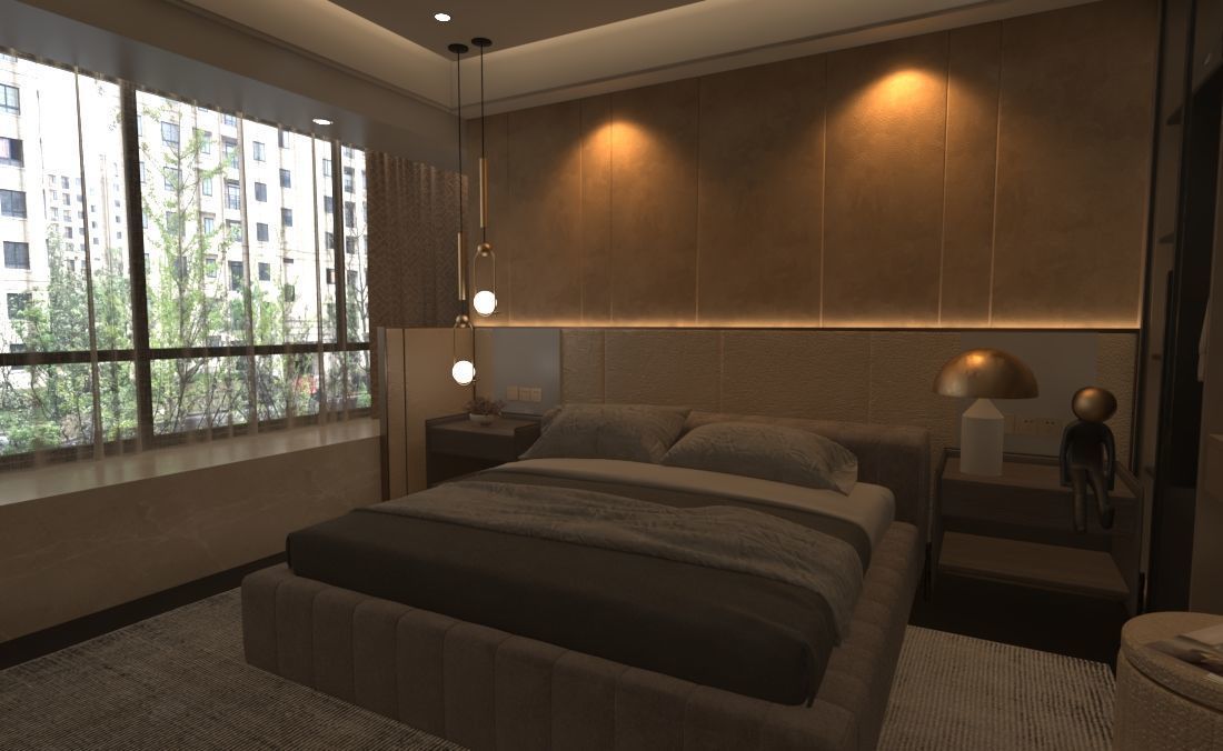 Luxurious 3D Bedroom Design 3D model_15