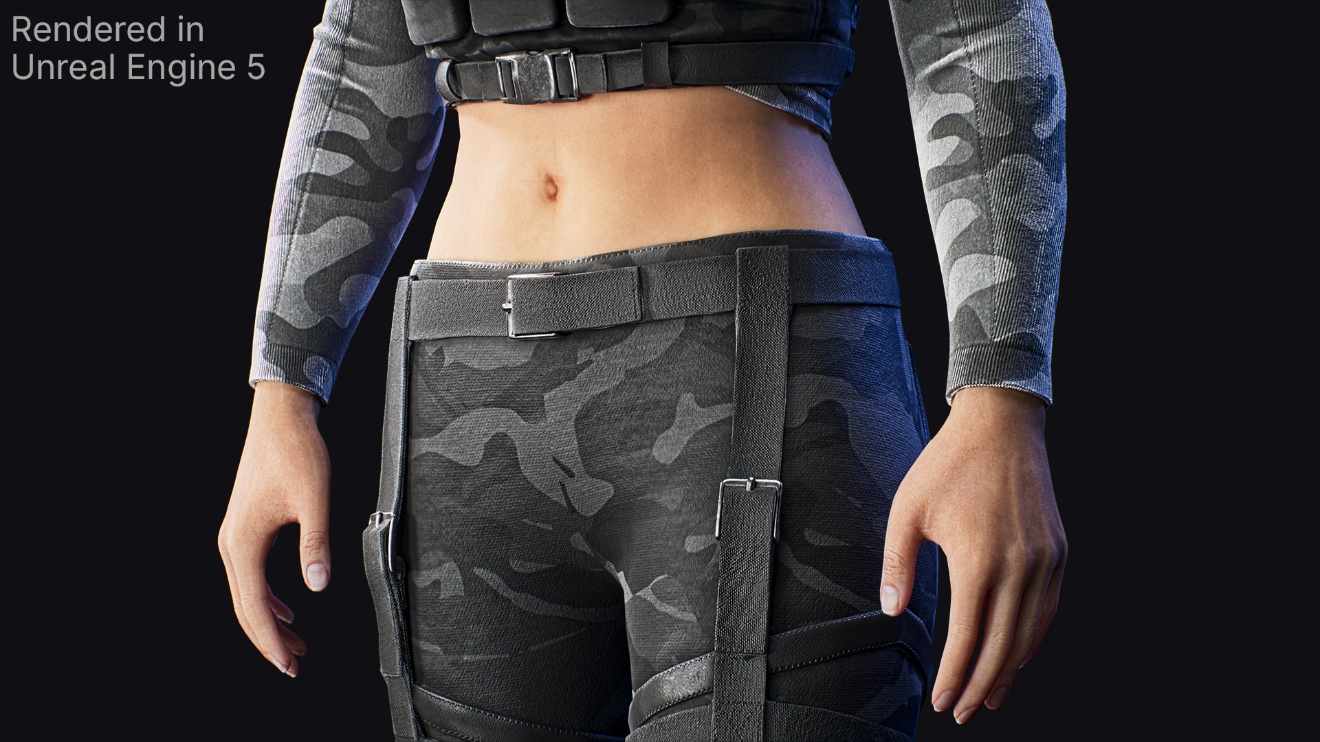 Girl character -  Adventure - RPG Low-poly 3D model_6