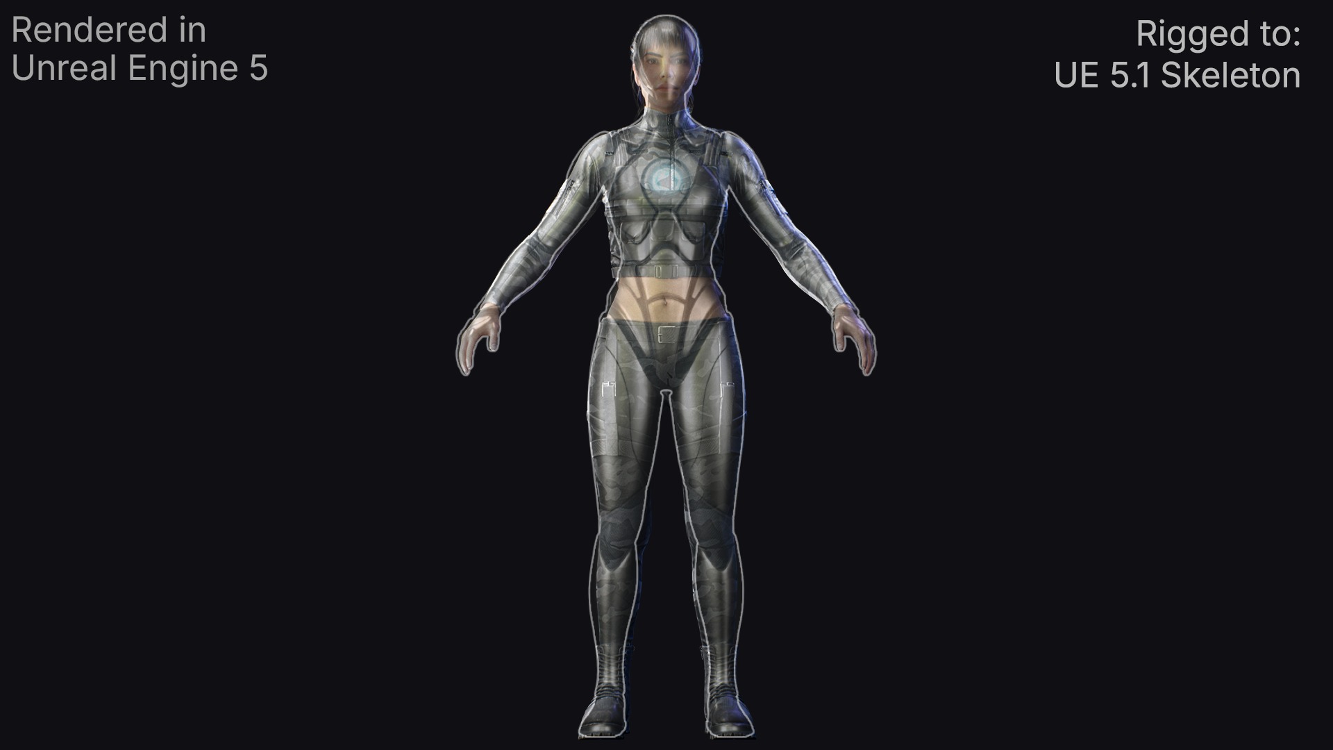 Girl character -  Adventure - RPG Low-poly 3D model_8