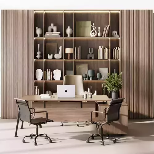 Boss Desk - Office Furniture 51 3D model