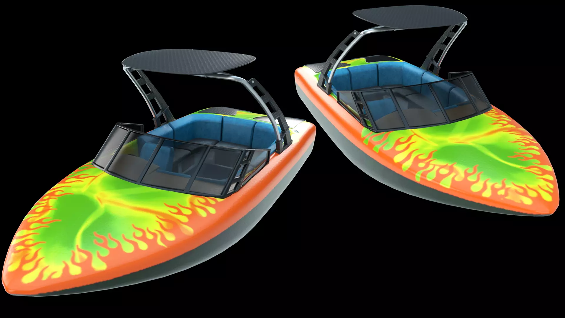 High-Speed Luxury Motorboat 3D Model Low-poly 3D model_0