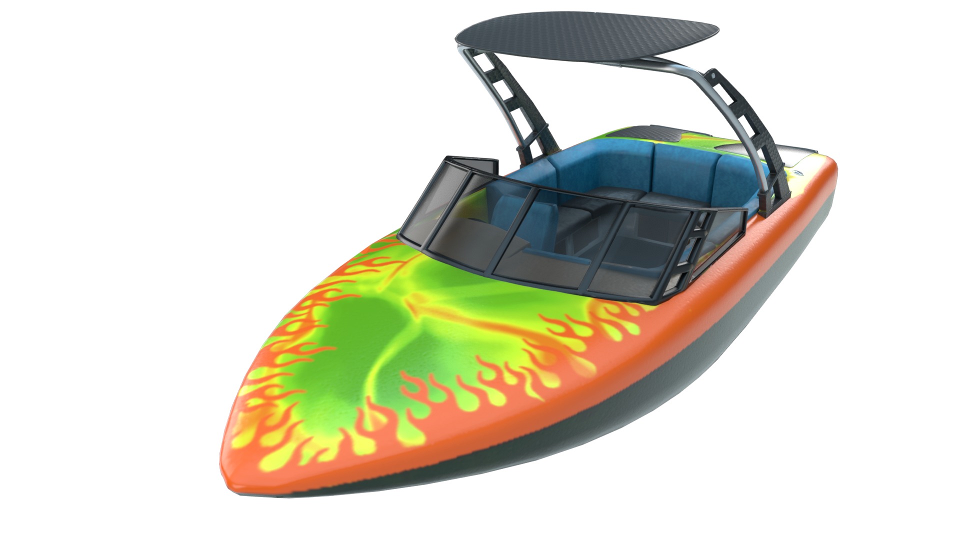 High-Speed Luxury Motorboat 3D Model Low-poly 3D model_1