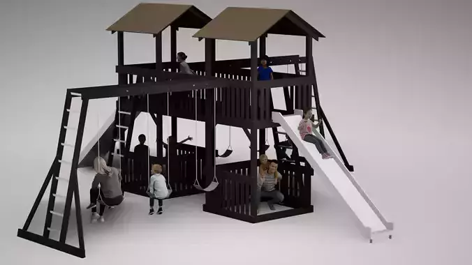 wooden playground model A002