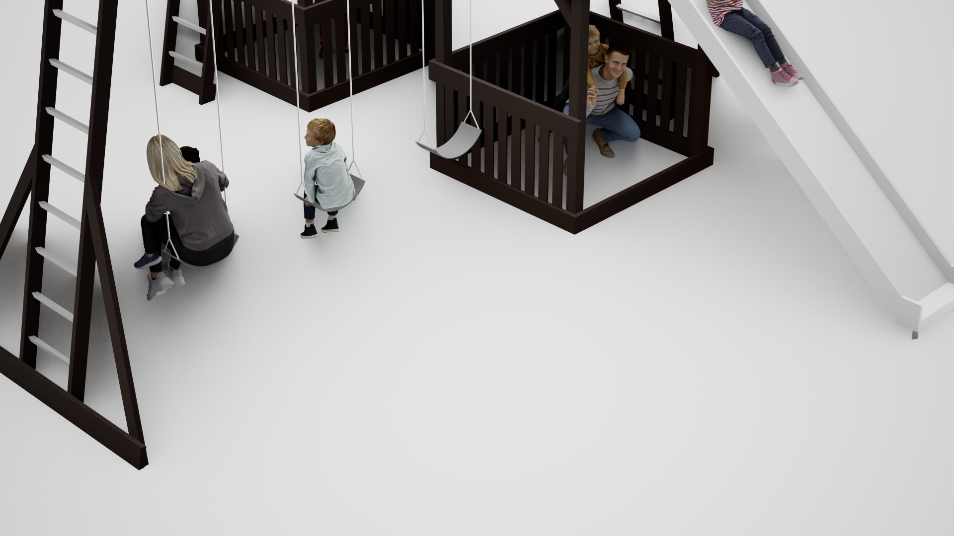 wooden playground model A002 3D model_10