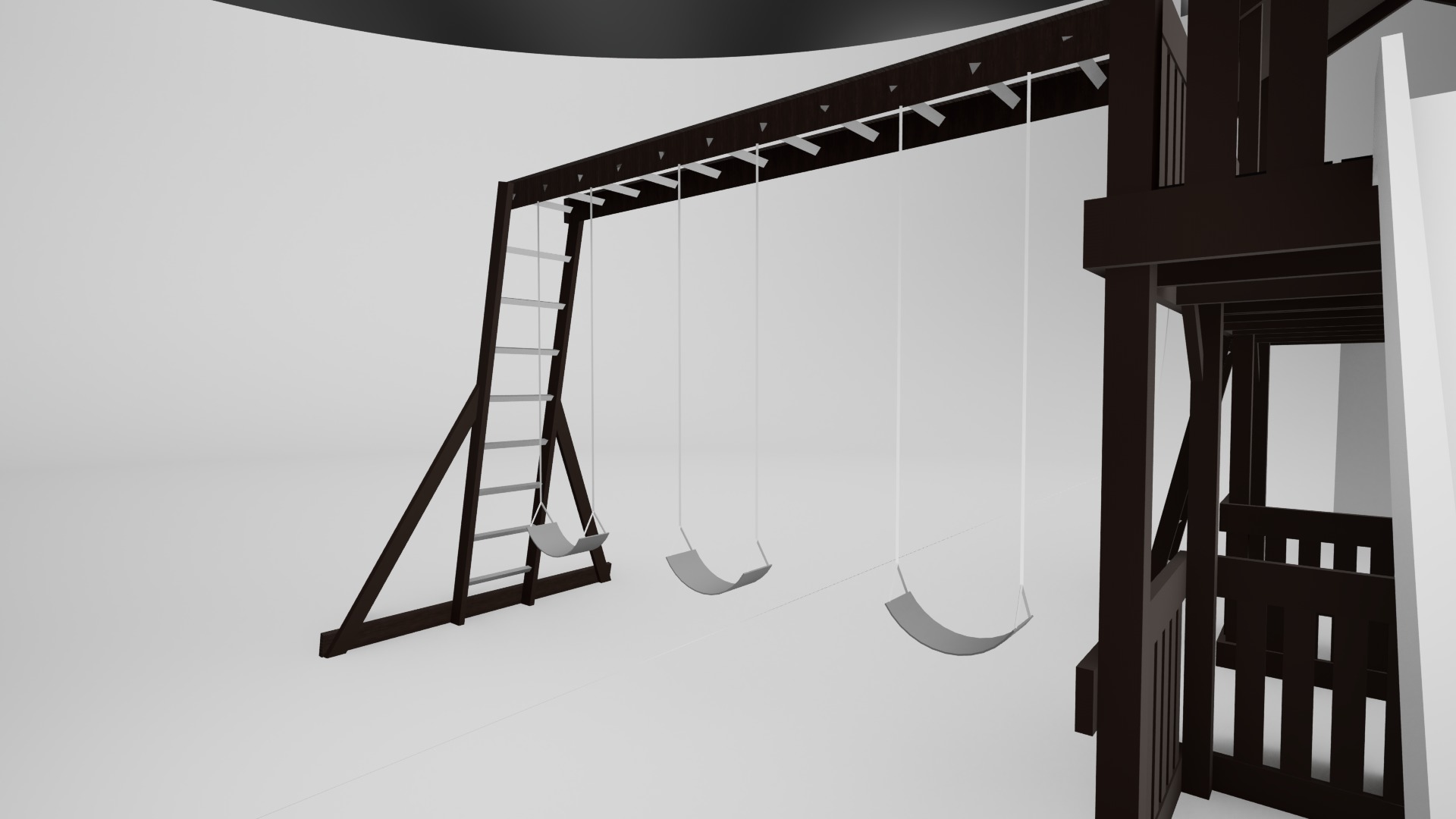 wooden playground model A002 3D model_13