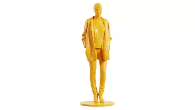 Woman Wearing Jeans Cardigan and Head Scarf