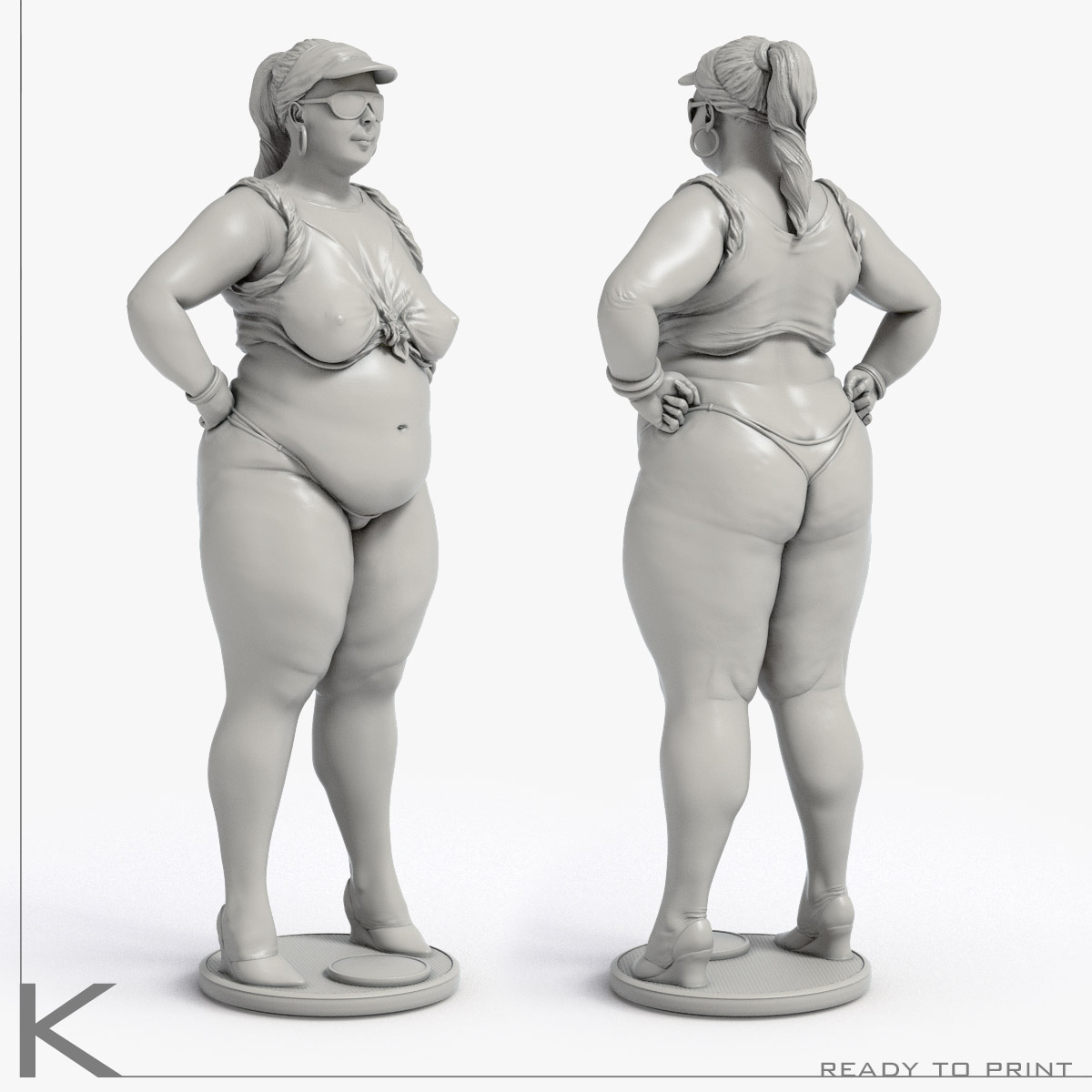 Chubby girl 1 3D print model_4