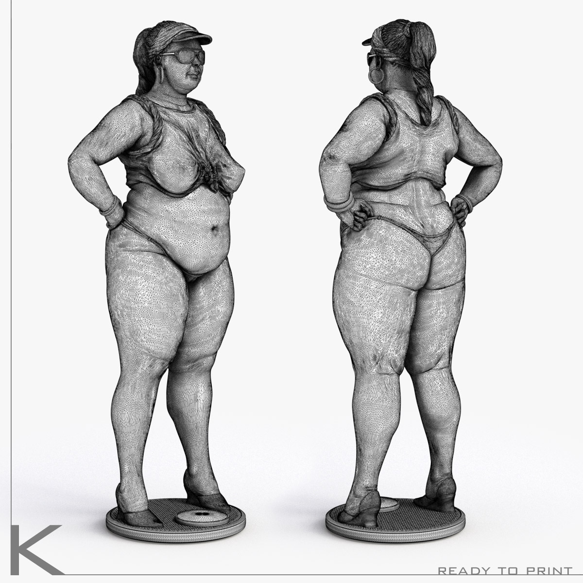 Chubby girl 1 3D print model_5