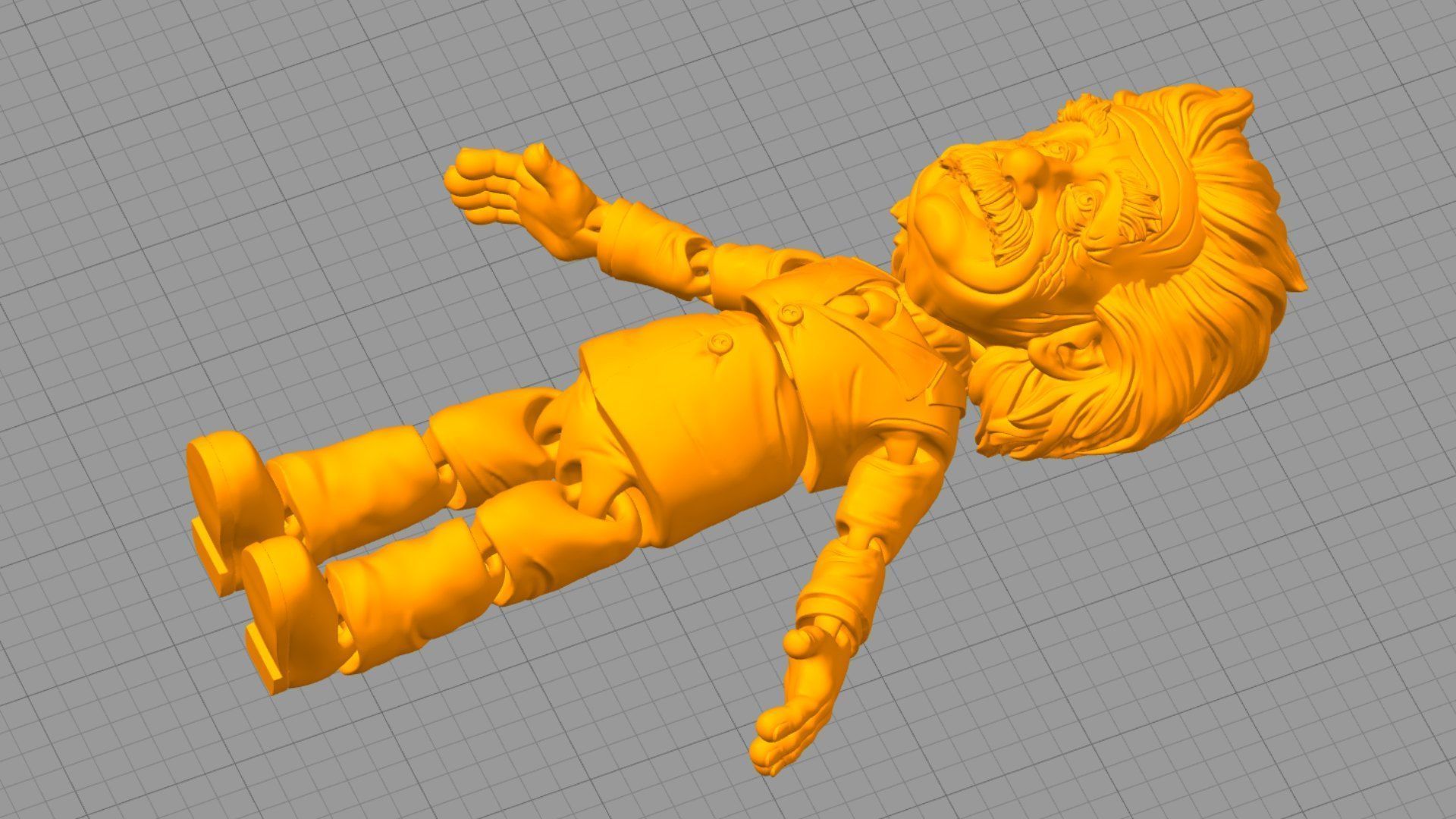 Albert Einstein 3D Print In Place Action Figure 3D print model_7