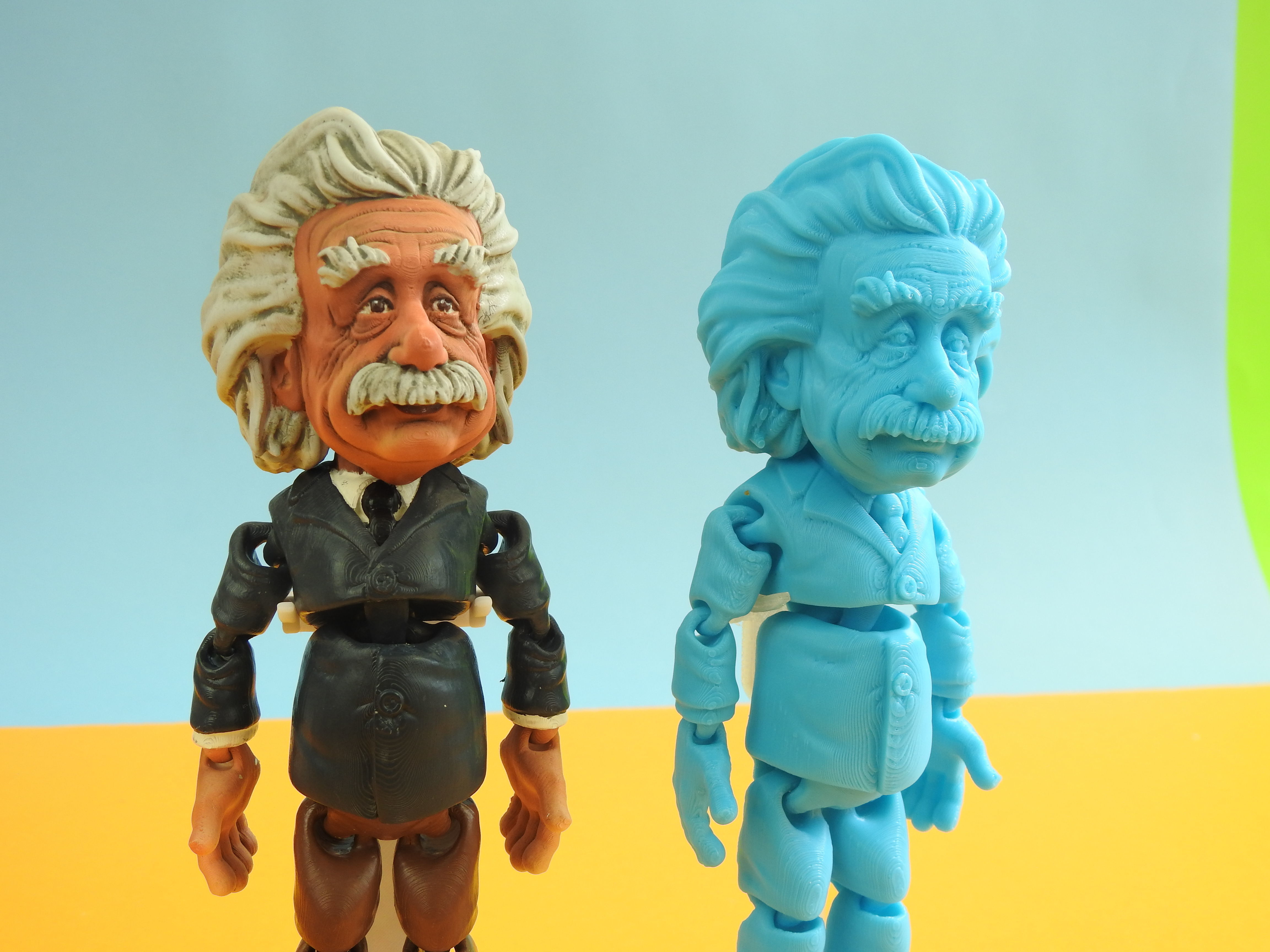 Albert Einstein 3D Print In Place Action Figure 3D print model_5