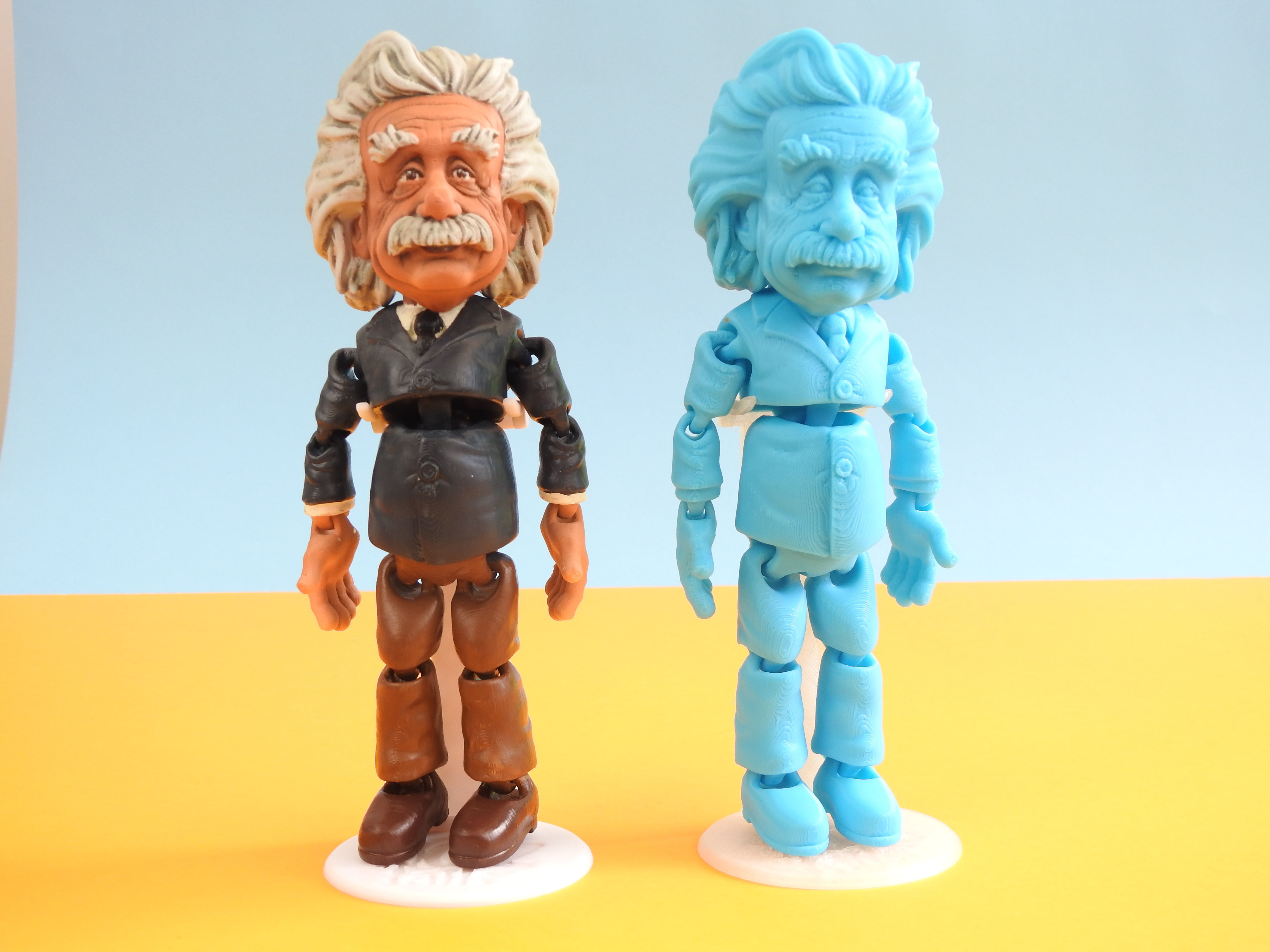 Albert Einstein 3D Print In Place Action Figure 3D print model_4