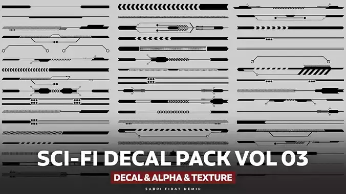 50 - Sci-Fi Alpha Decal Pack Vol 03 Texture