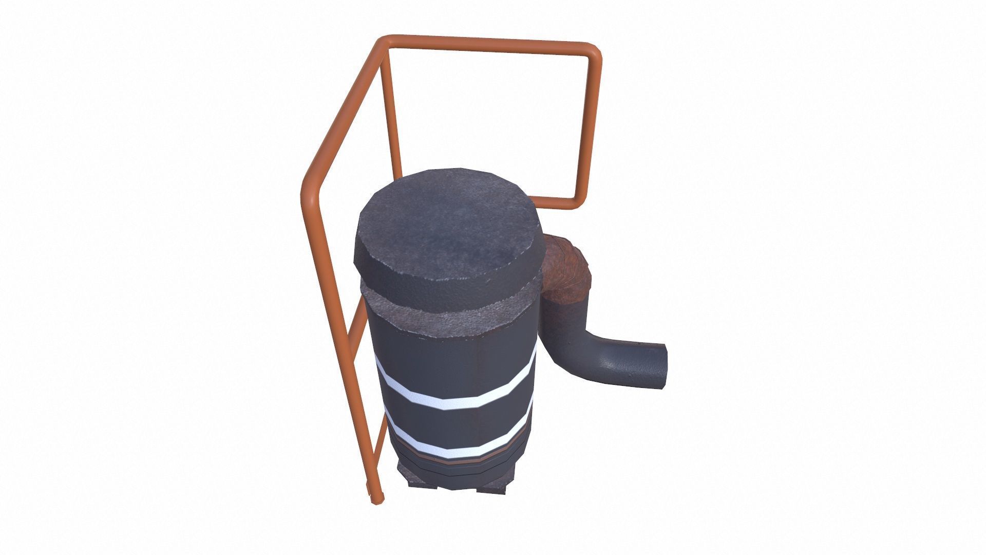 Vacuum Cleaner Low-poly 3D model_7