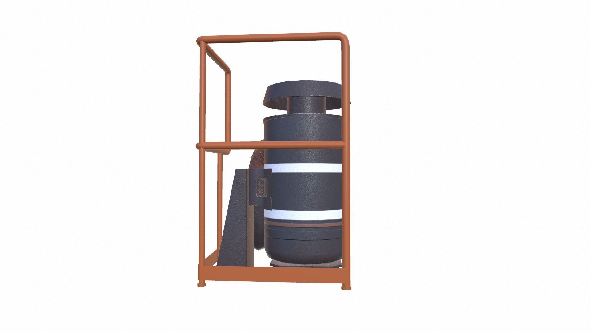 Vacuum Cleaner Low-poly 3D model_3