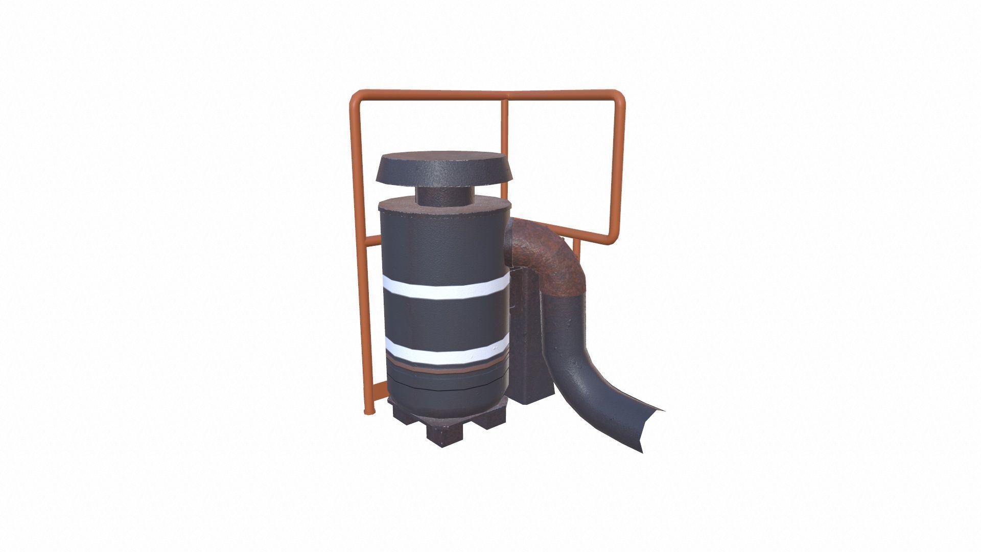 Vacuum Cleaner Low-poly 3D model_6