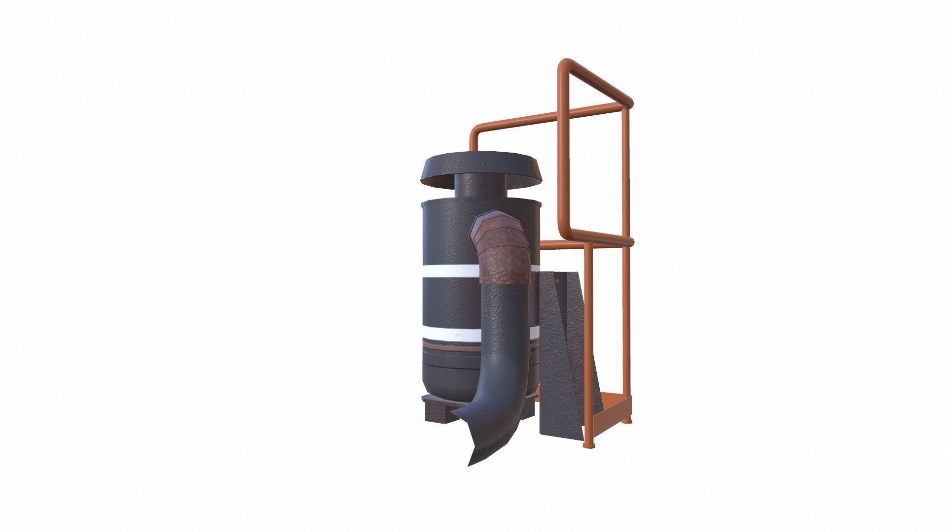 Vacuum Cleaner Low-poly 3D model_5