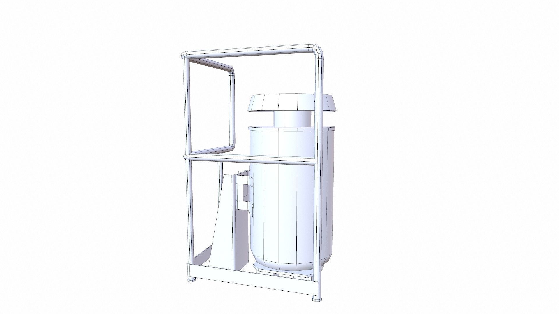 Vacuum Cleaner Low-poly 3D model_10