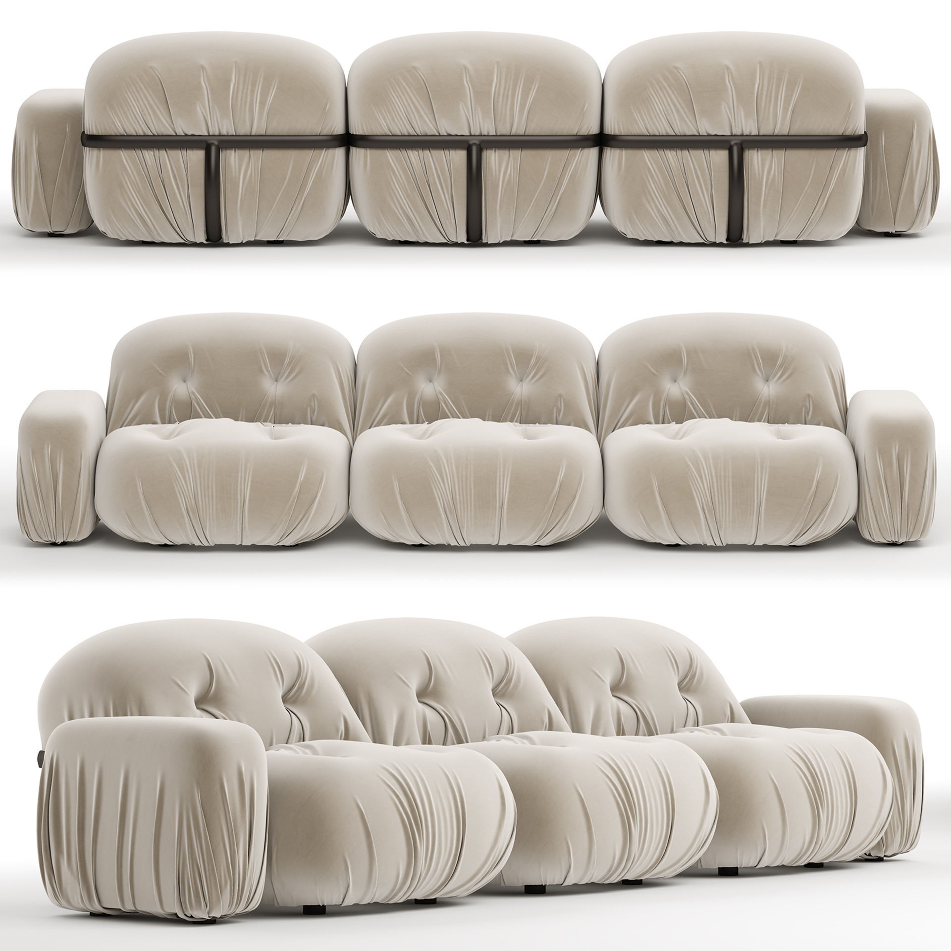 Brompton Sectional Sofa By Ferre Home 3D model_3