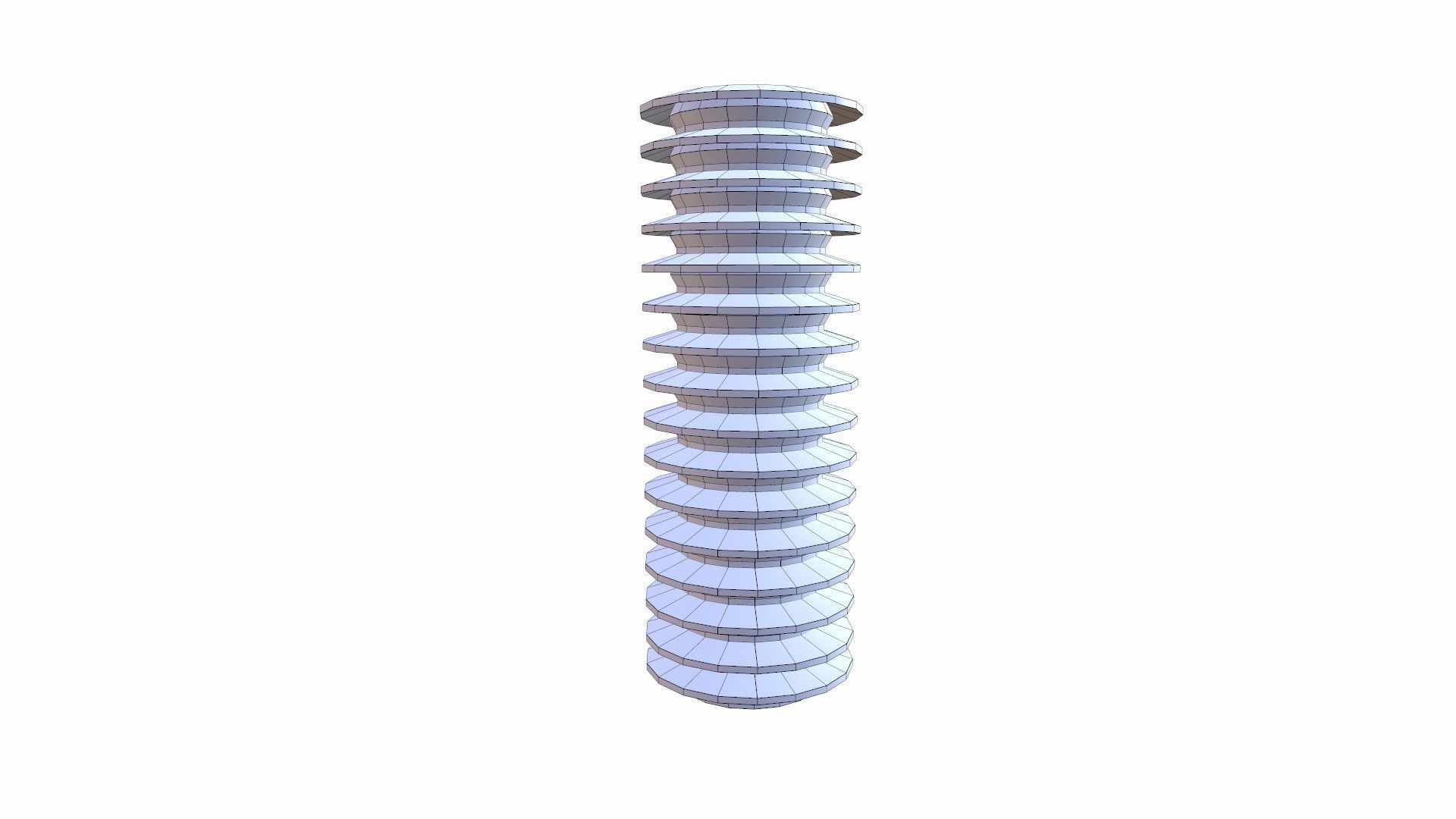 Ceramic Insulator Bushing Transformer Low-poly 3D model_8