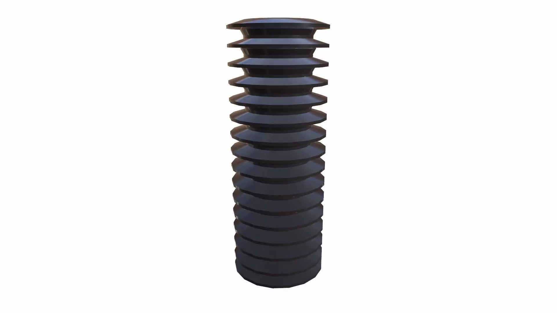 Ceramic Insulator Bushing Transformer Low-poly 3D model_0