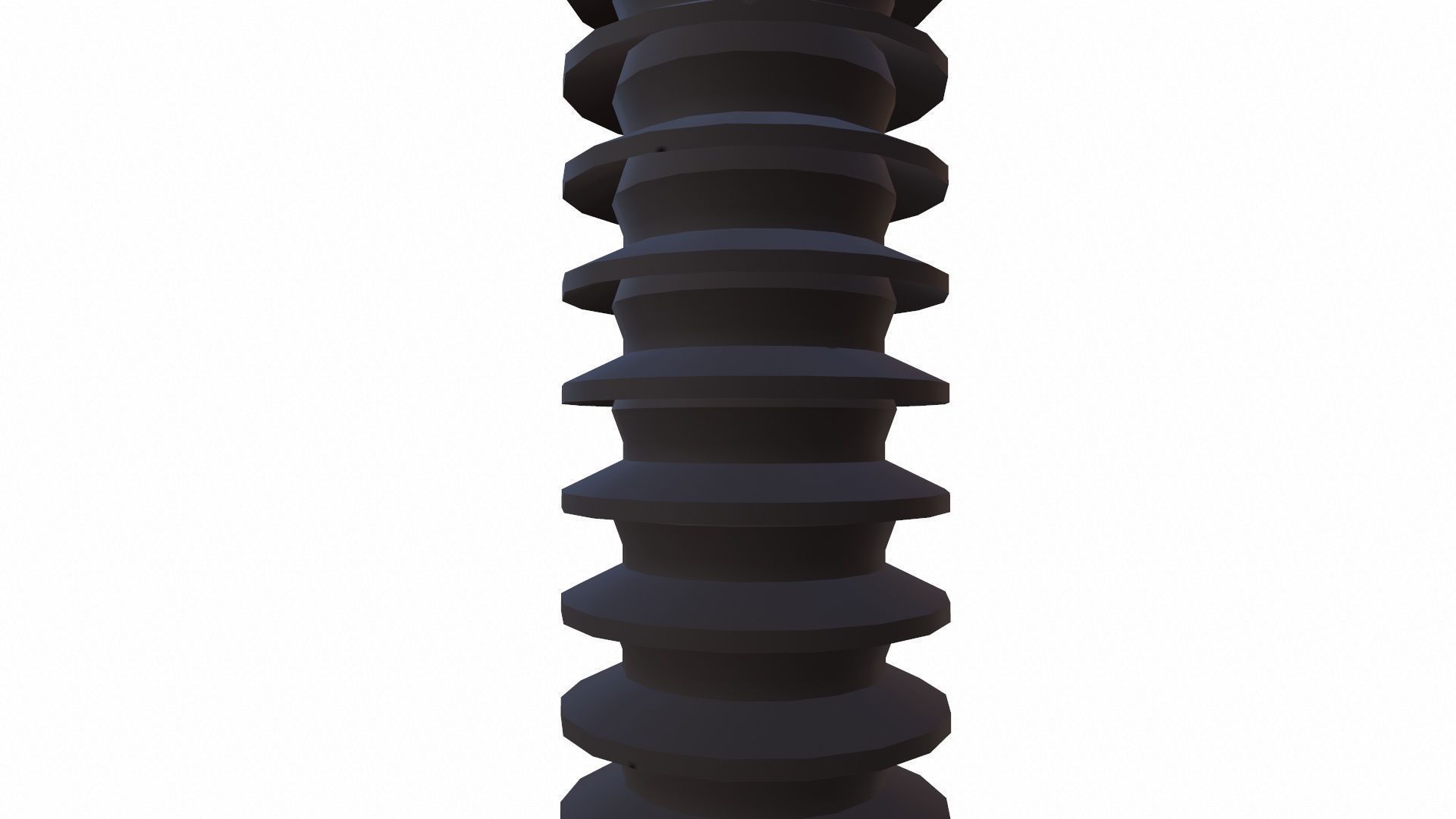 Ceramic Insulator Bushing Transformer Low-poly 3D model_4