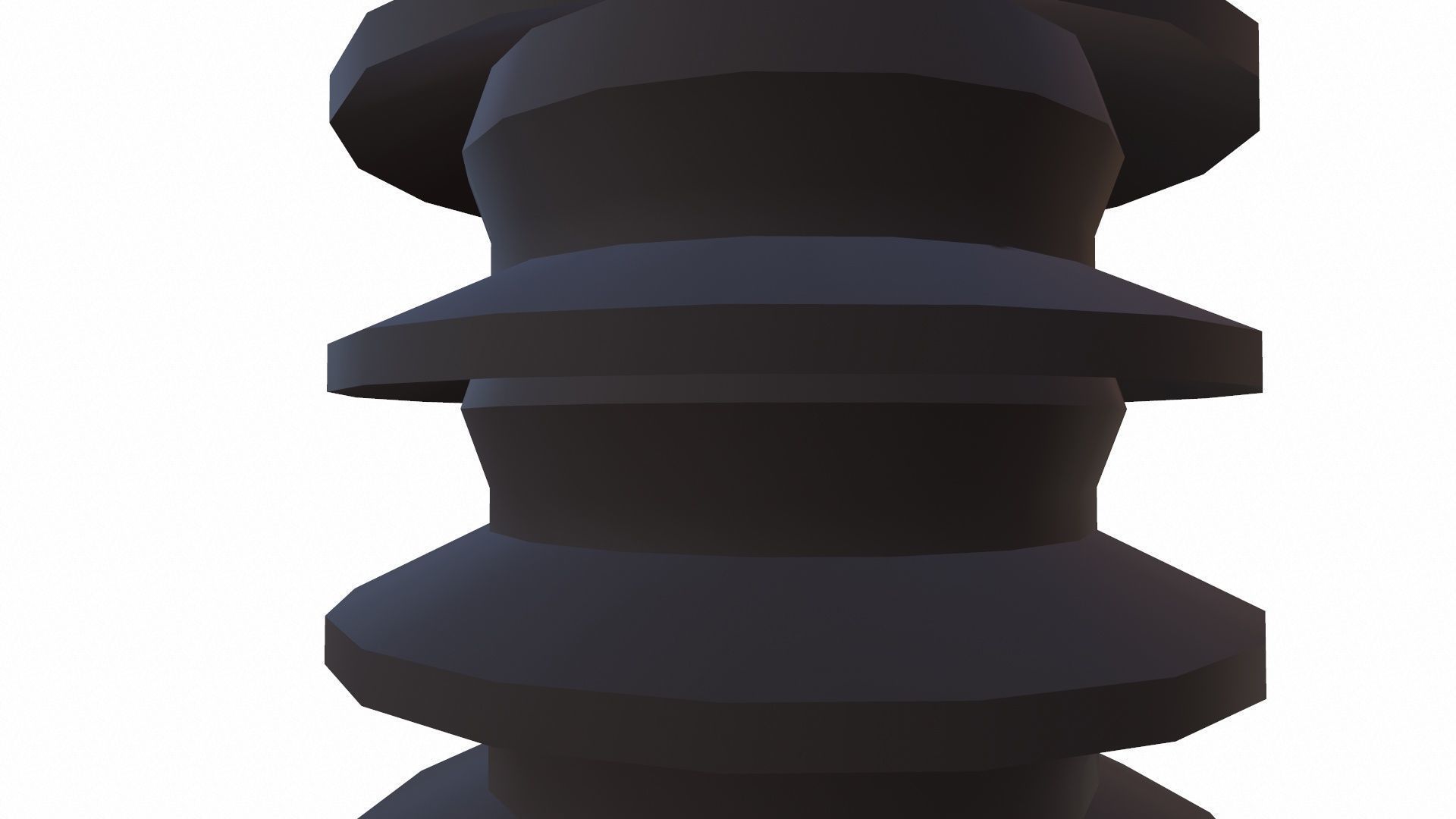 Ceramic Insulator Bushing Transformer Low-poly 3D model_3