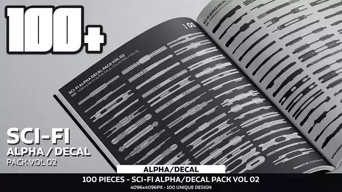 100 -  Sci-Fi Alpha Decal Pack Vol 02