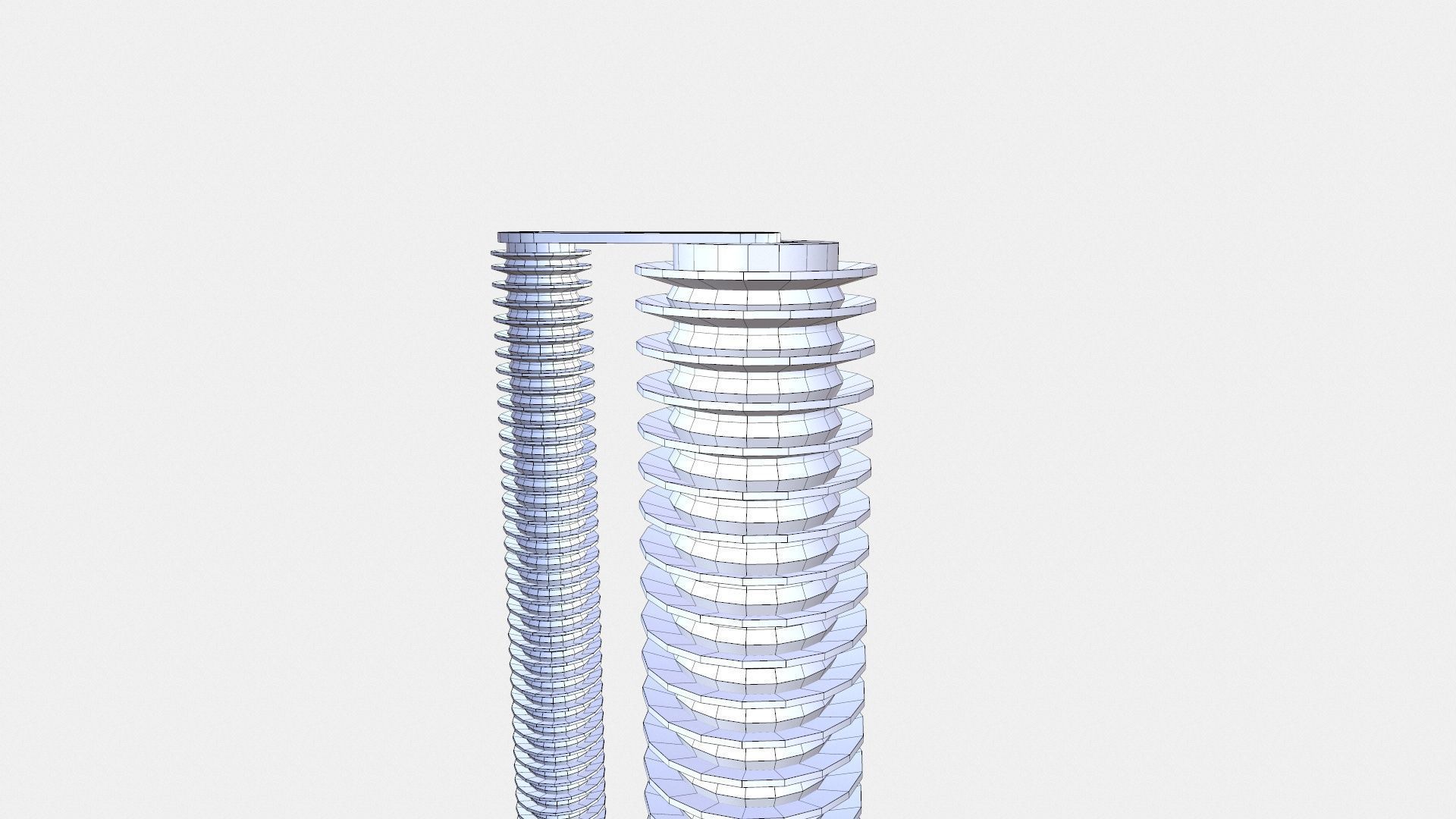 Ceramic Insulator Bushing Transformer Low-poly 3D model_8