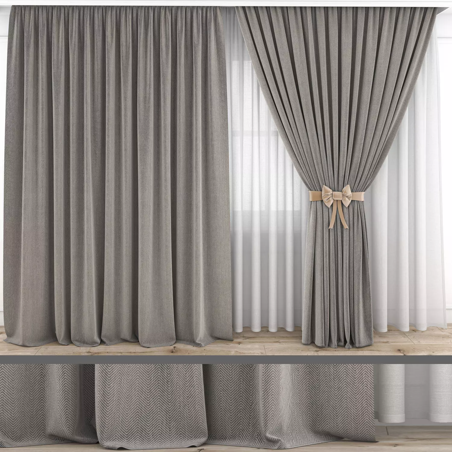 curtain N1 3D model_0